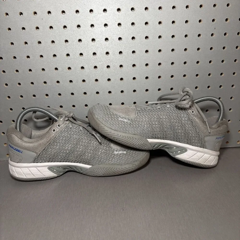 K Swiss Express Light Pickleball Shoes Womens US 7.5 Gray Grey White Tennis Low - Picture 7 of 14